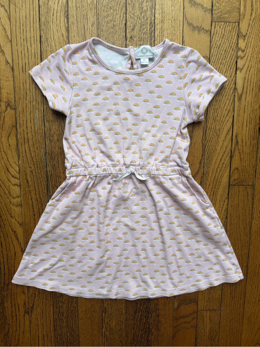Proper Peony Pink Rainbow Pima Dress size 6